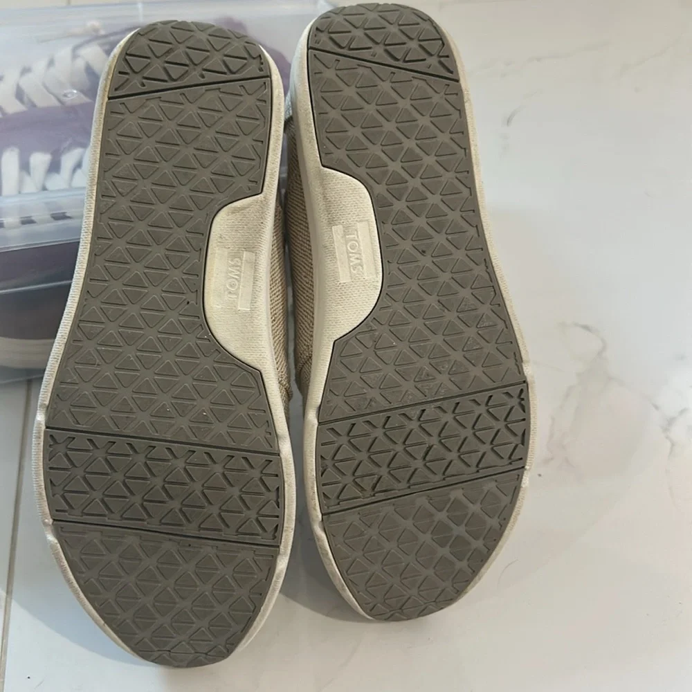 TOMS Del Rey Shoe-Natural Metallic Linen - Picture 3 of 3